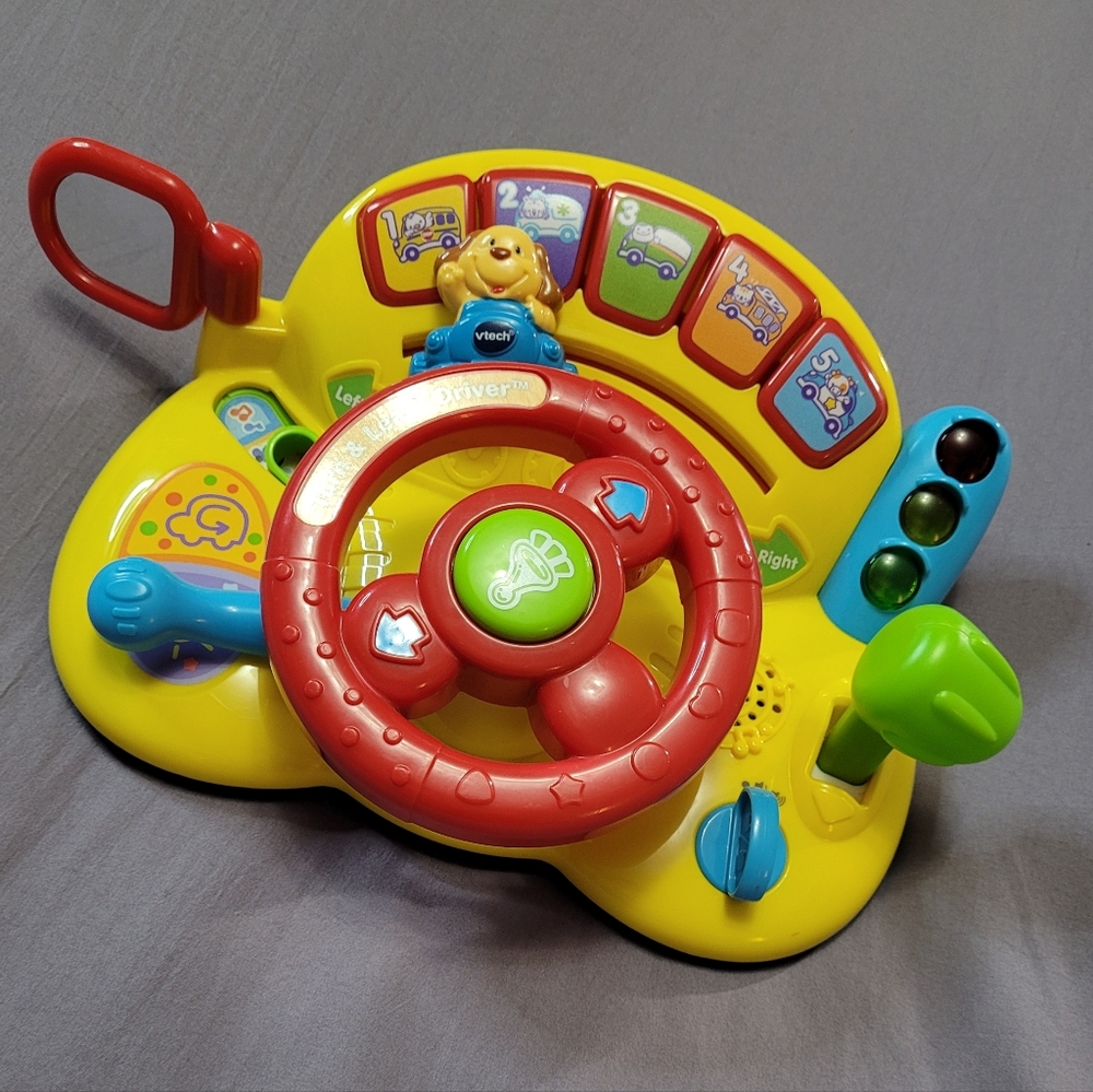 VTech Turn & Learn Interactive Steering Wheel Toy for Babies And Toddlers